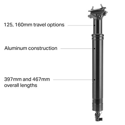 BikeYoke REVIVE 2.0 ドロッパー31.6mm 125mm Bike Yoke, Revive 2.0 Dropper Seatpost, 31.6mm x 125mm